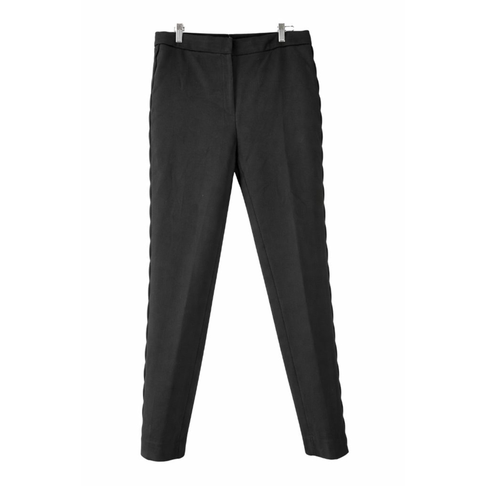 Ann Taylor Black Dress Pants Size 8 Slim Fit Scallop Side Career Work Stretch
